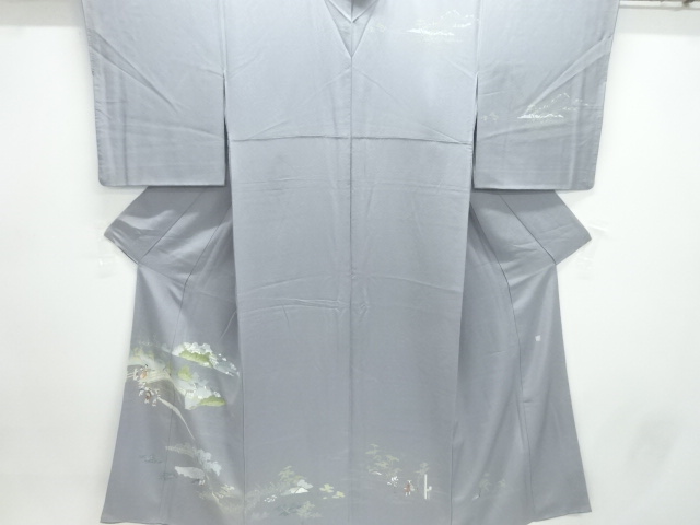 作家物　手描き友禅時代人物模様訪問着